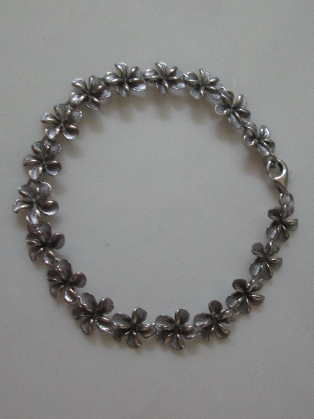 Na Hoku 925 sterling silver plumeria bracelet
